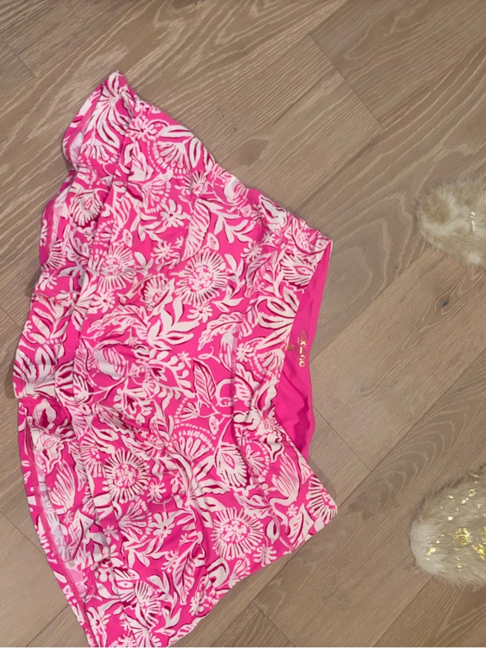 Lilly Pulitzer Pink and White Floral Mini Skort